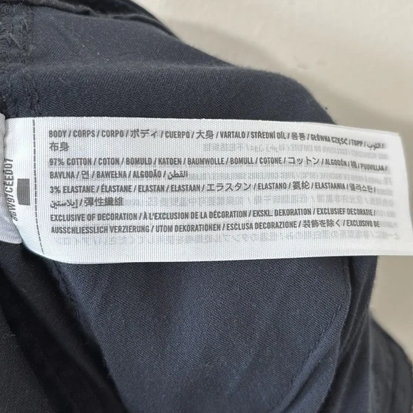 Abercrombie & Fitch Relaxed Cargo Pants Black Size 28 (6 LONG) - Picture 13 of 13